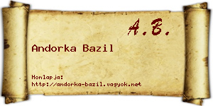 Andorka Bazil névjegykártya